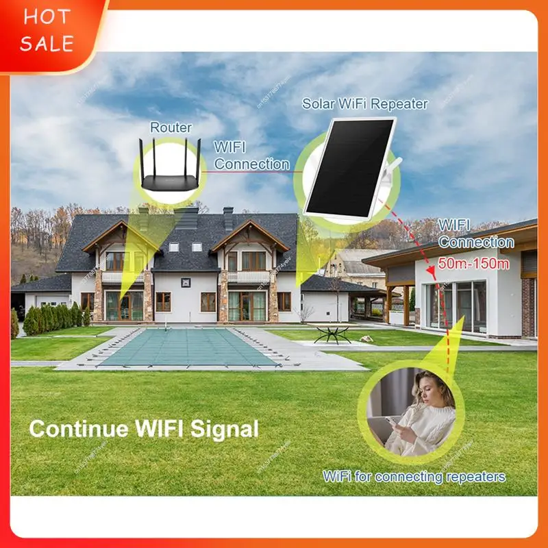 Repetidor WIFI Solar para exteriores, extensor de rango Wi-Fi resistente a la intemperie, amplificador de señal de Internet inalámbrico de 2,4 Ghz, batería de 20000Mah A62X