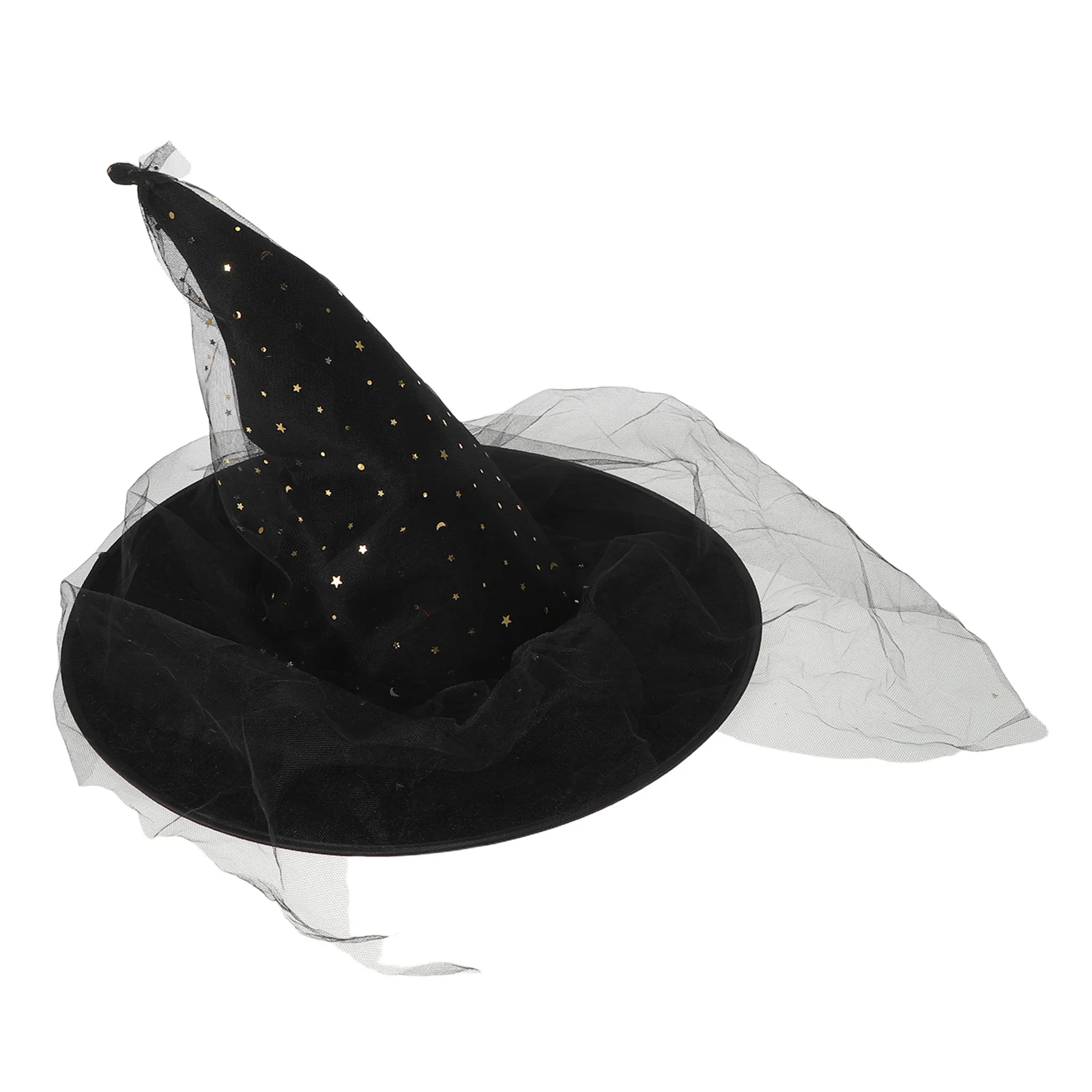 หมวกวิเศษตาข่ายขนาดใหญ่สำหรับผู้ใหญ่ ปีกกว้าง ปลายแหลม สำหรับคอสเพลย์ งานปาร์ตี้ฮาโลวีน ของตกแต่ง ถ่ายรูป อุปกรณ์ประกอบชุดแฟนซี