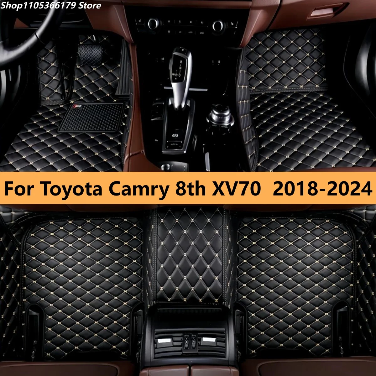

Custom Leather Car Floor Mat For Toyota Camry 8th XV70 2018 2019 2020 2021 2022 2023 2024Front Rear Row Full Set Car Floor Mats