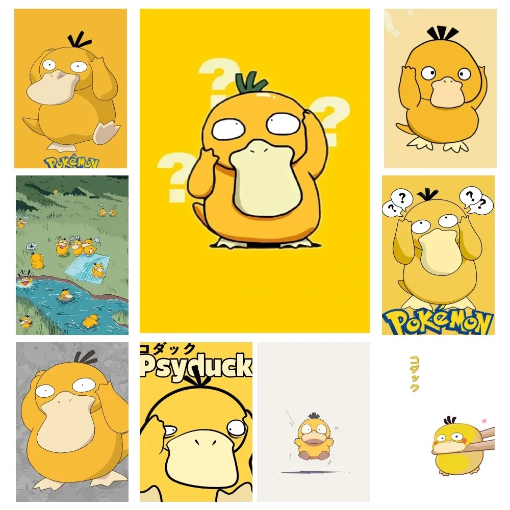 1pc Pokémon Psyduck Poster Wall Art Home Decor Room Decor Di