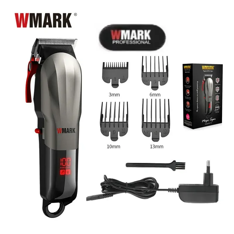 

НОВАЯ машинка для стрижки волос WMARK NG-115, аккумуляторная машинка для стрижки волос, шнур и беспроводной триммер для волос со светодиодным дисплеем на батарейках