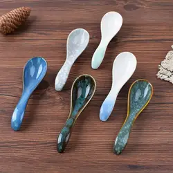 Stirring Baby Ceramic Mixing Japanese Style Eating Cutlery Tableware Soup Spoons Kitchen Utensil