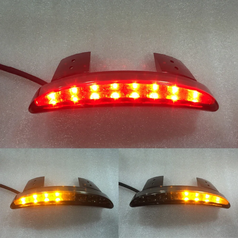 New Black Chopped Fender Edge Integrated LED Tail Light Turn signal Blinker For Harley Iron XL 883 1200 XL1200V Seventy Two