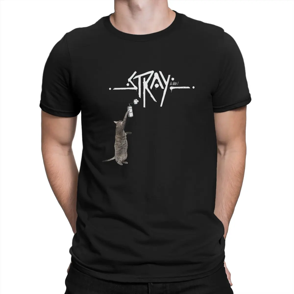 Stray Game T Shirt Grunge O-Neck TShirt Polyester Streetwear