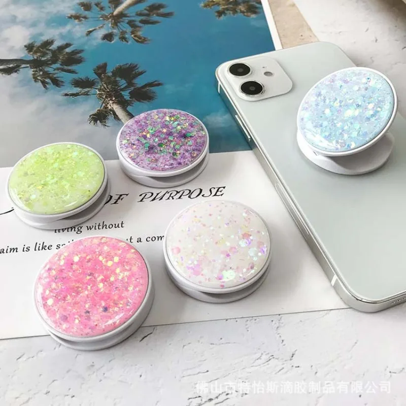 

Блестящая жидкость с кристаллами зыбучих песков для Magsafe, магнитный кронштейн, роскошный прозрачный блестящий круглый держатель для мобильного телефона, подставка