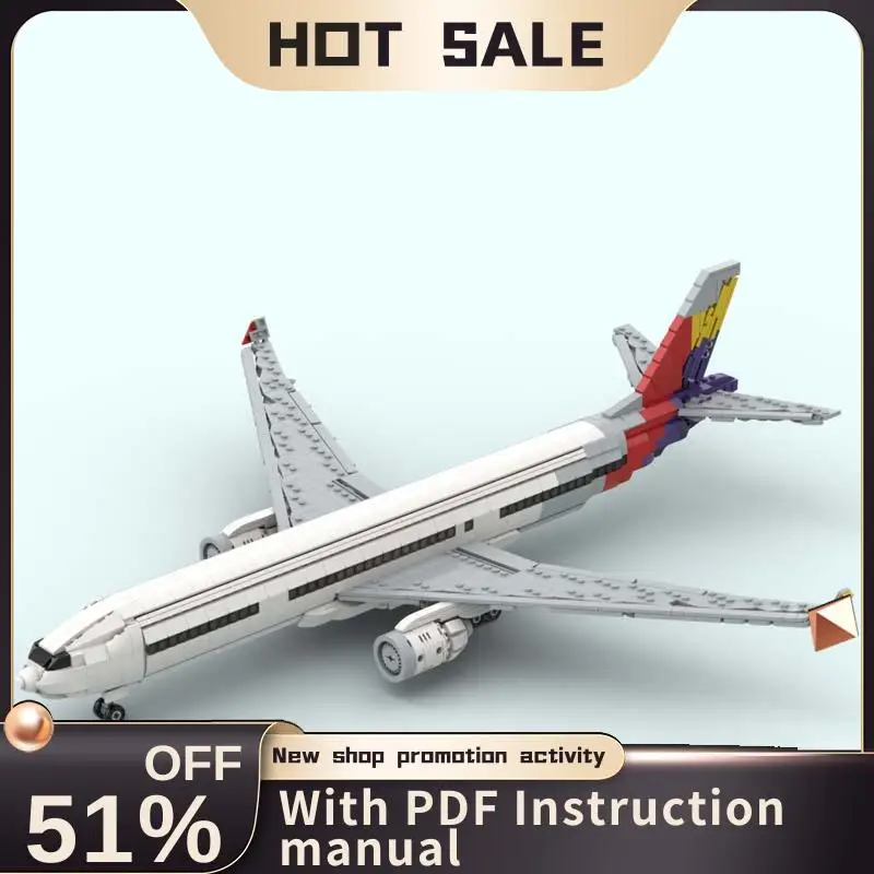 

New 1583Pcs City Technical Ariplane Moc Airbus A330-300 Model Building Blocks Diy Creative Ideas Bricks Toys Birthday Gifts
