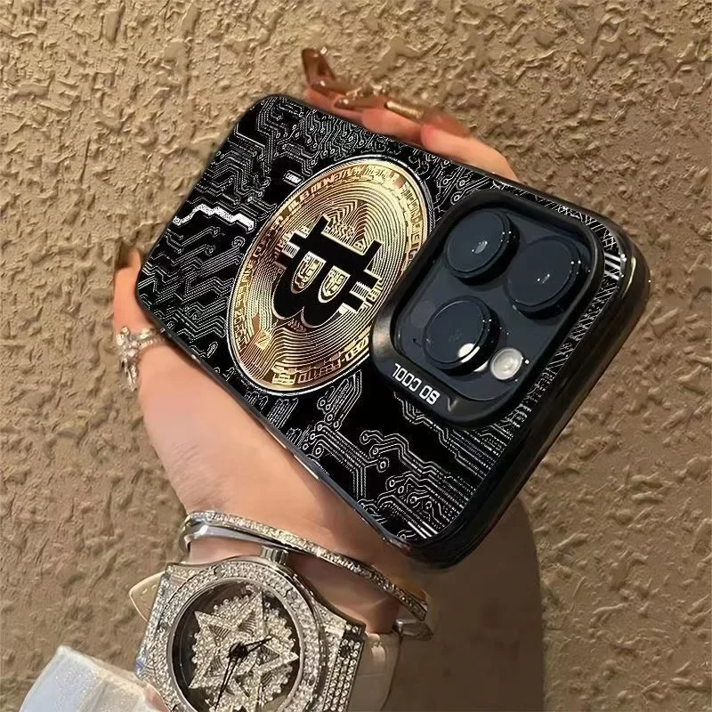 حافظة مطلية فاخرة لهاتف آيفونز 16 15 14 13 12 11 Pro Max X XR XSMax 7 8 6 Plus Y2K غطاء خلفي مضاد للسقوط