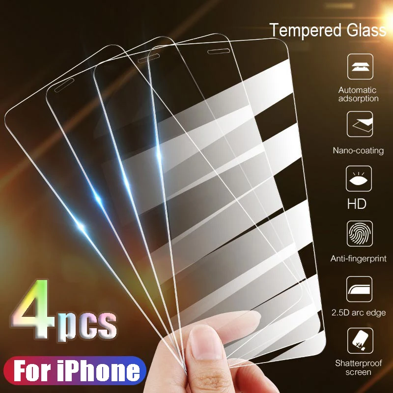 4Pack iPhone Tempered Glass Screen Protector for iPhone 11 Pro/iPhone Xs/iPhone X (5.8