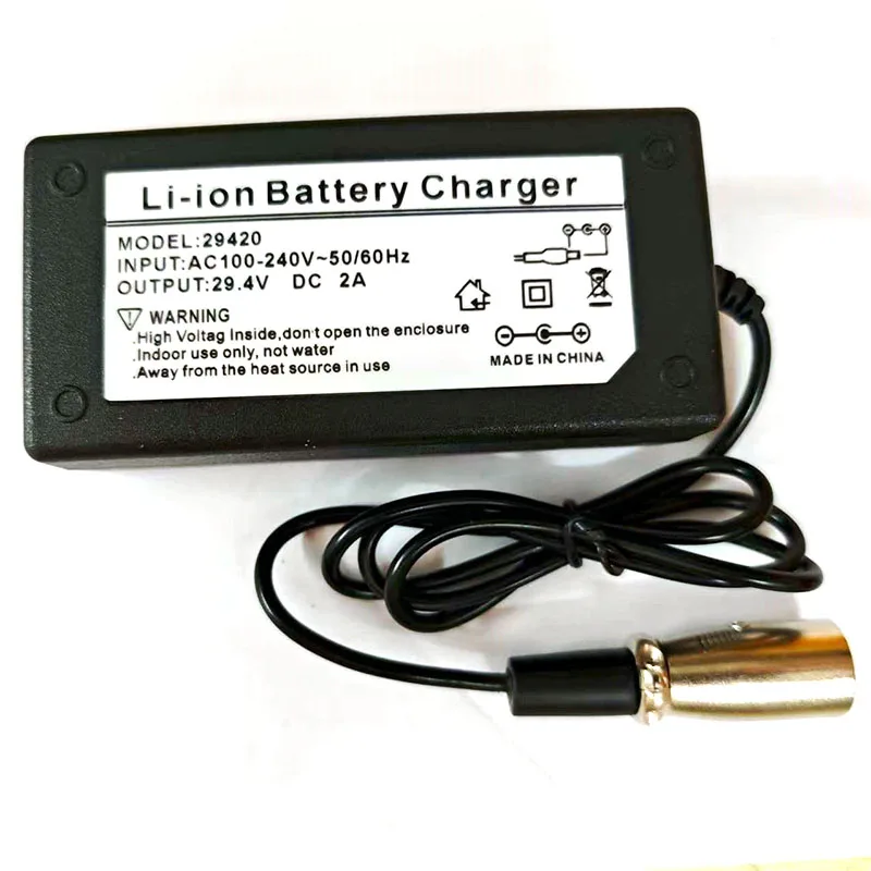 

24 В, 2 А, выход зарядного устройства, 29,4 В, зарядное устройство постоянного тока XLR 3p