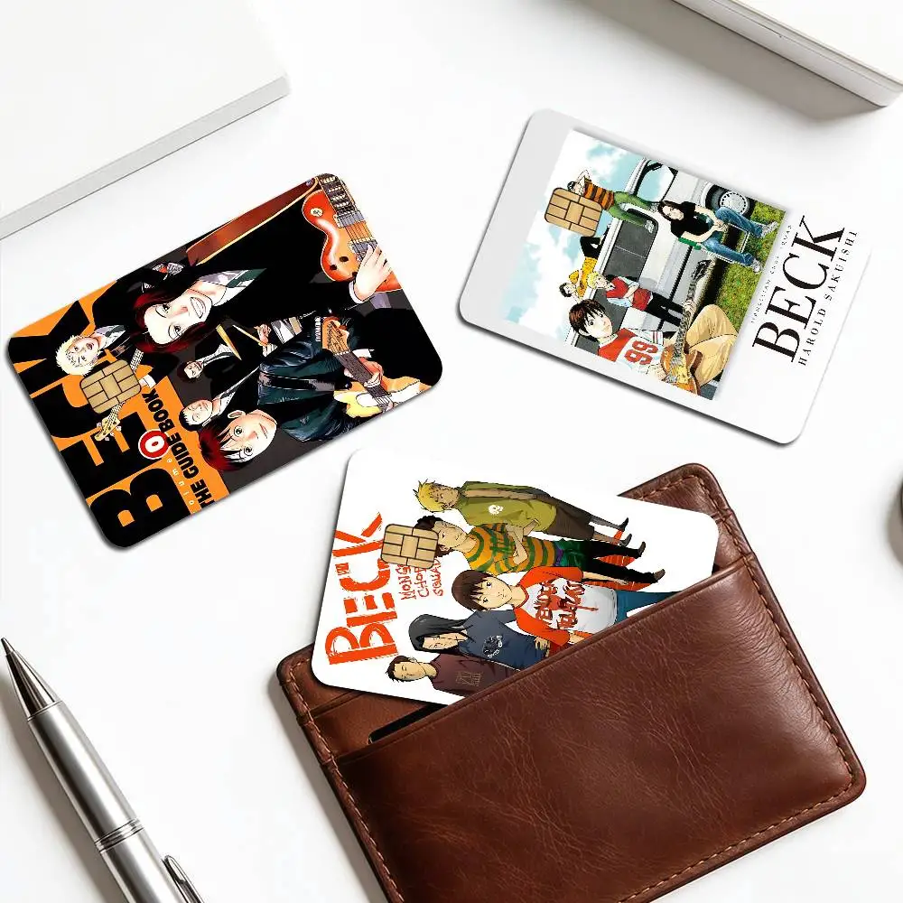 Anime B-BECK M-Mongolian Chop Squad Cartoon Credit Card Skin Stickers for Bank Card Bus Metro Card Sticker Waterproof Women Gift