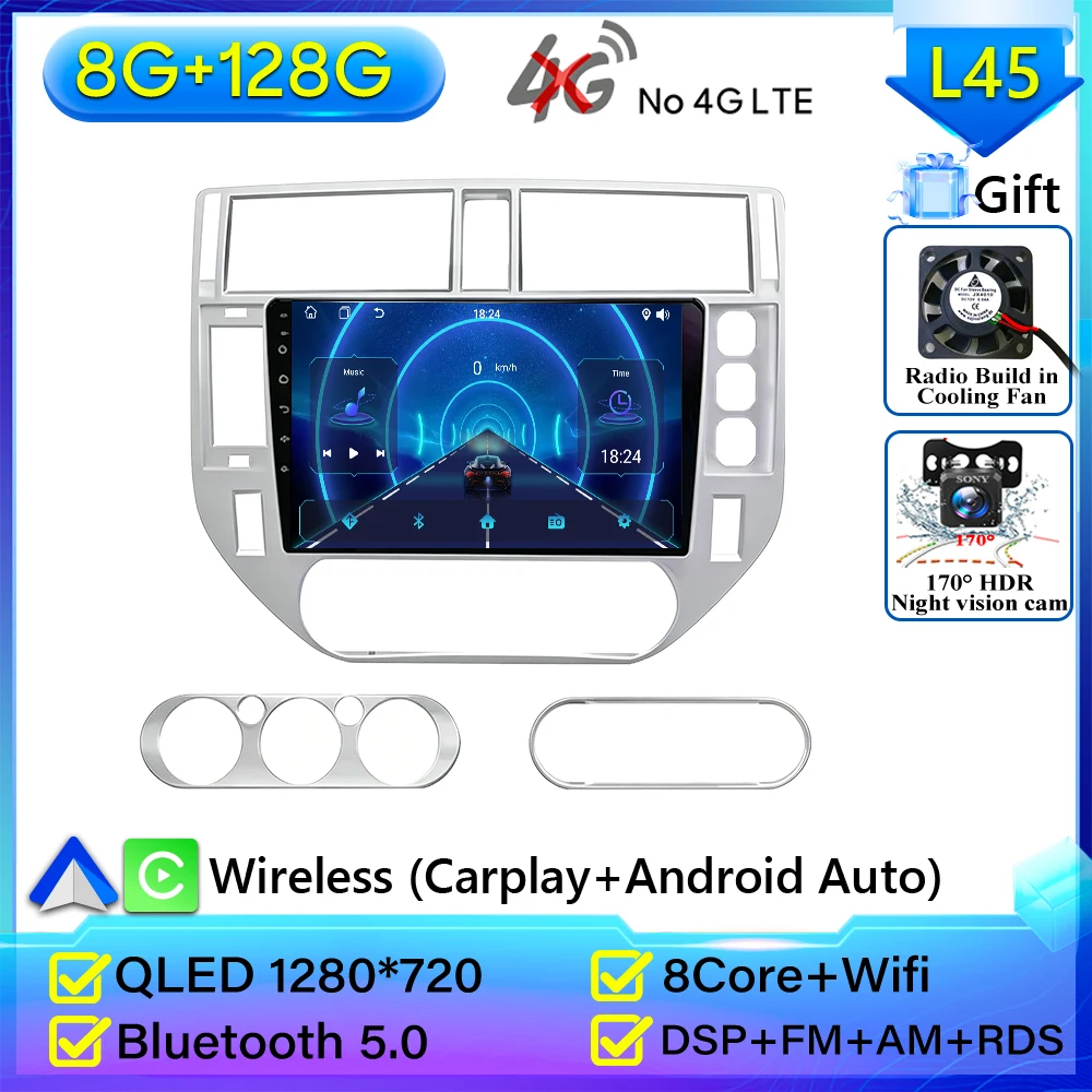 Android 16 Voor Ford Kuga MK1 2008-2012 Voor Ford C-MAX CMAX 2003-2010 Autoradio GPS 2 k Scherm Carplay 4G Wifi Stereo Video DSP BT