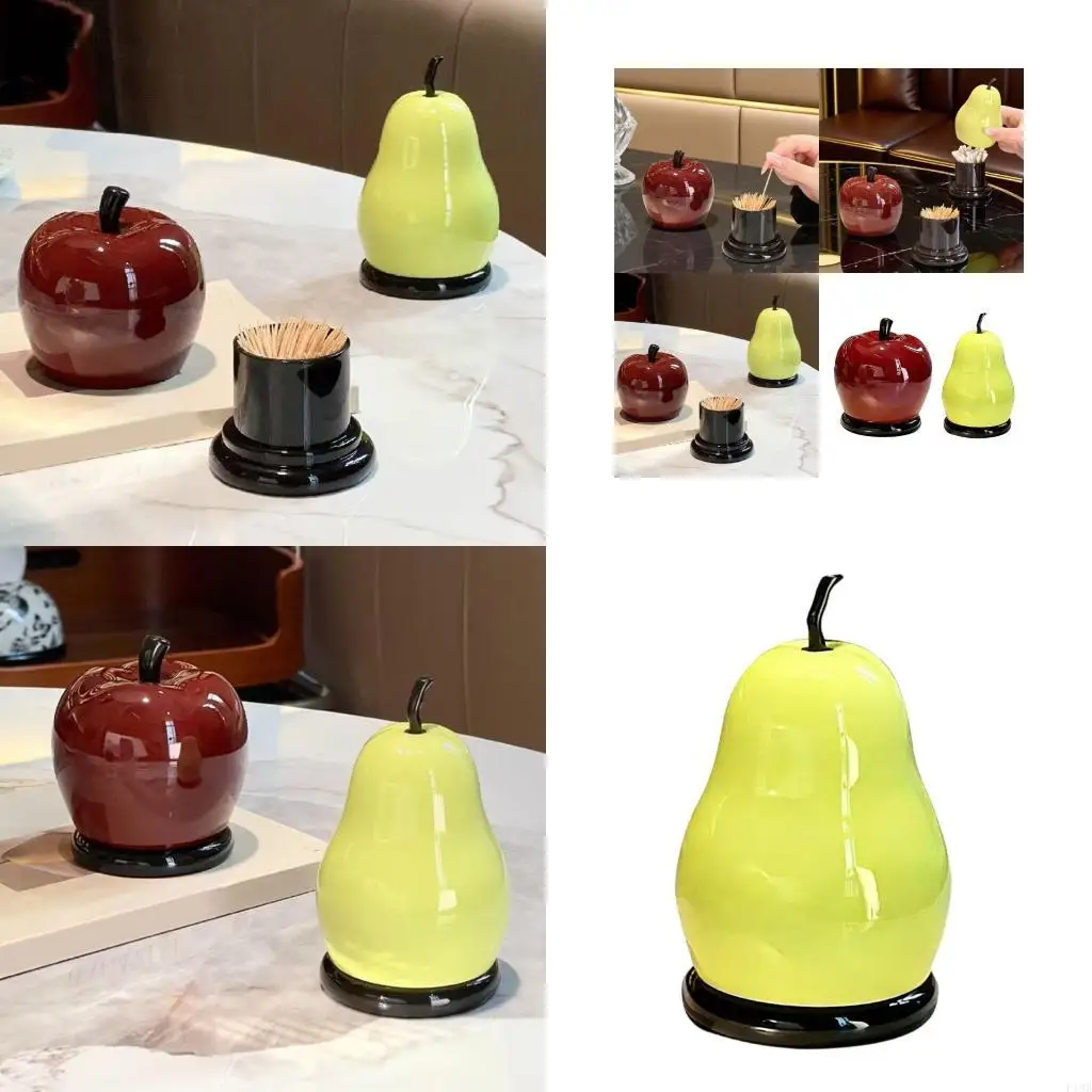 F19B Fruit Toothpick Holder Practical Toothpick Organizers Plastic Storage Boxes Decoration Elegant Toothpick Box