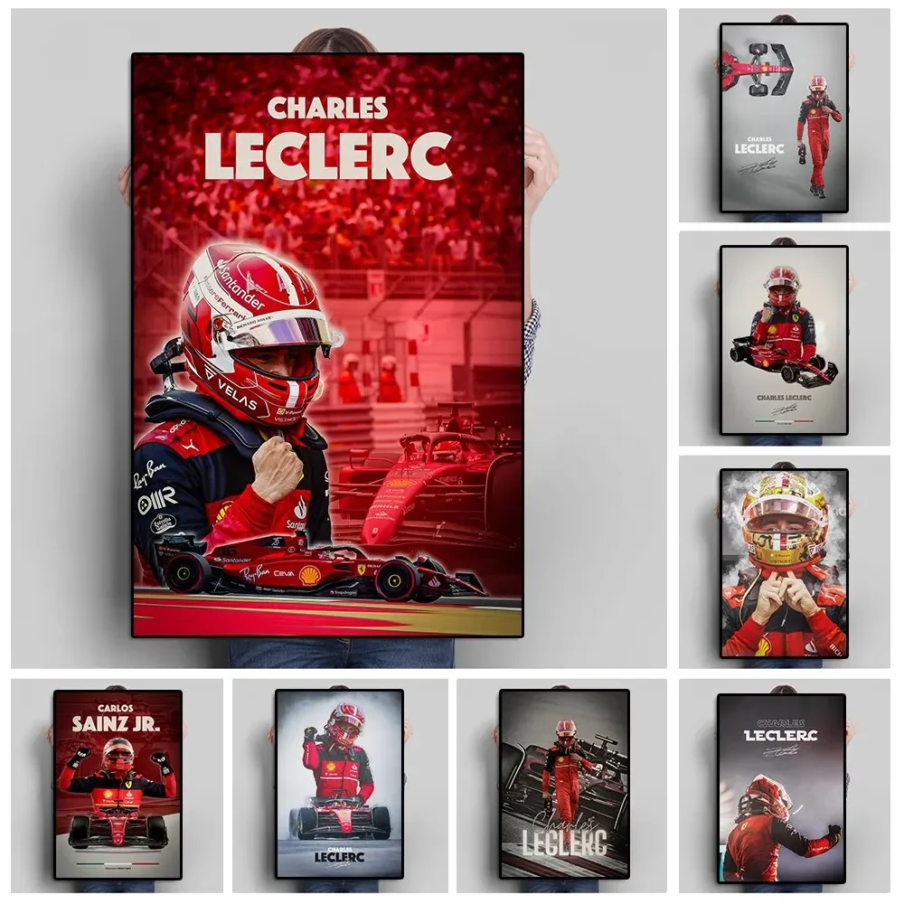 Команда-Формулы-1-sainz-leclerc-гоночный-портрет-холст-настенная-живопись-f1-Гран-при-постер-и-печать-изображение-для-домашнего-декора