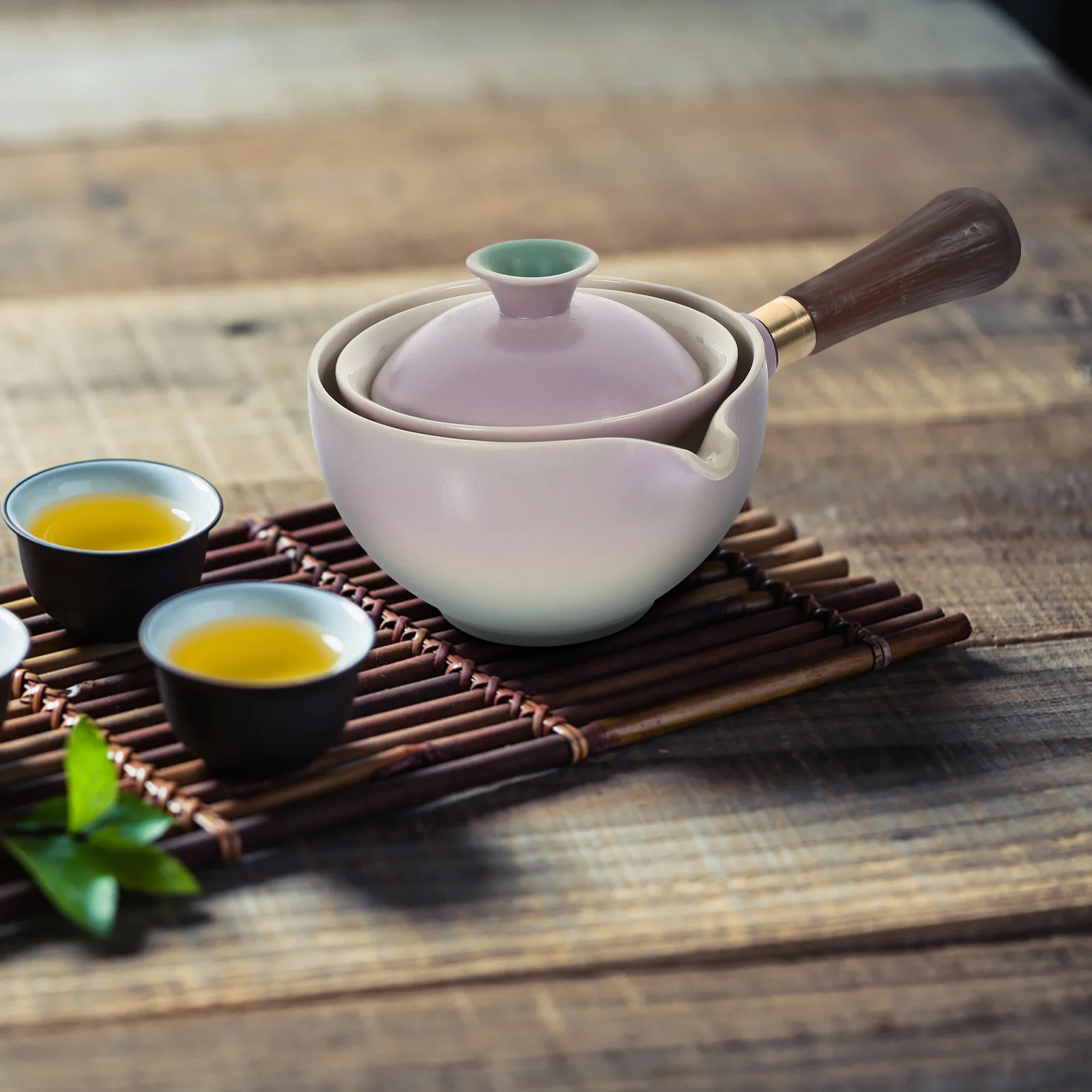 

Rotatable Ceramic Tea Kettle Side Handle Ceramic Teapot 360 Degree Rotation Practical Household Tea Maker