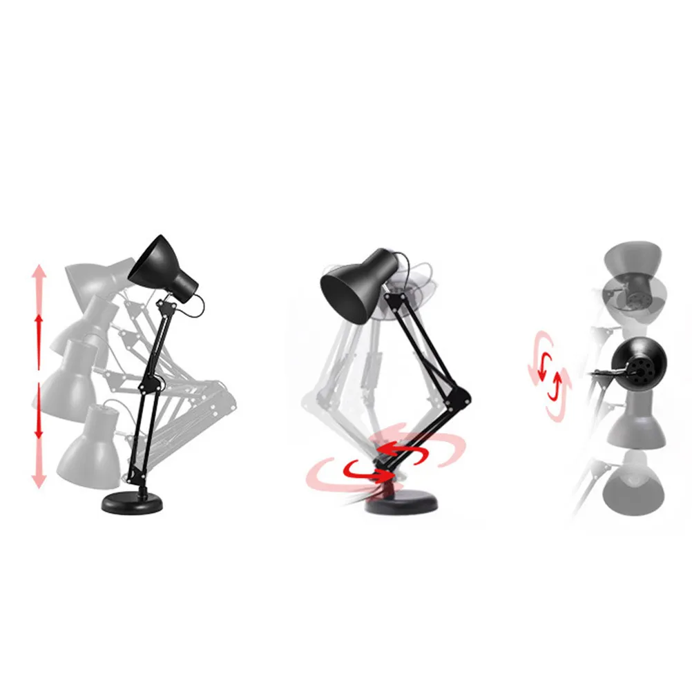 

Металлическая светодиодная настольная лампа с длинным складным кронштейном, регулируемая, с защитой для глаз, без мерцания, без бликов, для чтения, для студентов, офиса, дома