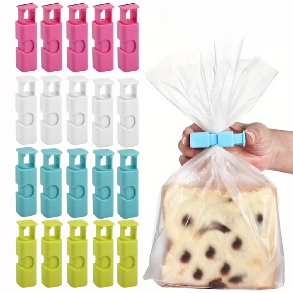 1Pc Reusable Food Sealing Clips Plastic Bag Sealer Clamp Kitchen Storage for Snack Bread Fresh Keeping