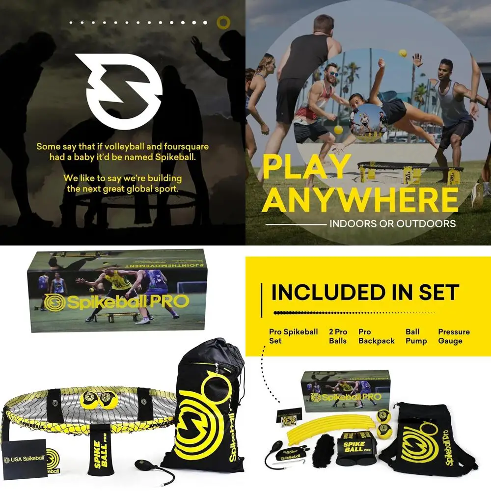 Kit Pro (édition tournoi) – comprend un filet de jeu plus fort amélioré, nouvelles balles conçues pour ajouter de la rotation, jauge de pompe à bille portable,