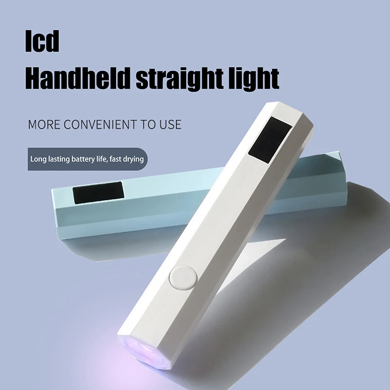 미니 핸드헬드 무선 UV 네일 램프 젤 네일 UV 램프 LED 디스플레이 소형 휴대용 광선 치료 램프 네일