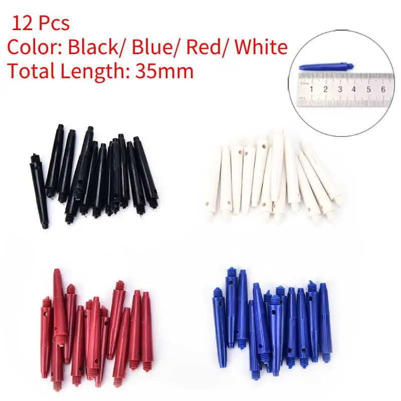 12Pcs HOT!NEW 35mm Nylon Screw Dart Shafts Short Darts Stems Replacement