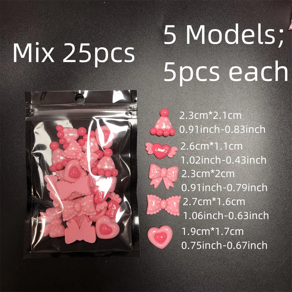 30Pcs Mixed Kawaii Cartoon Candy Bunny Skeleton Bear Flat Back Decoration Charm Parts  Junk Phone Case Ipadcase Diy Crafts
