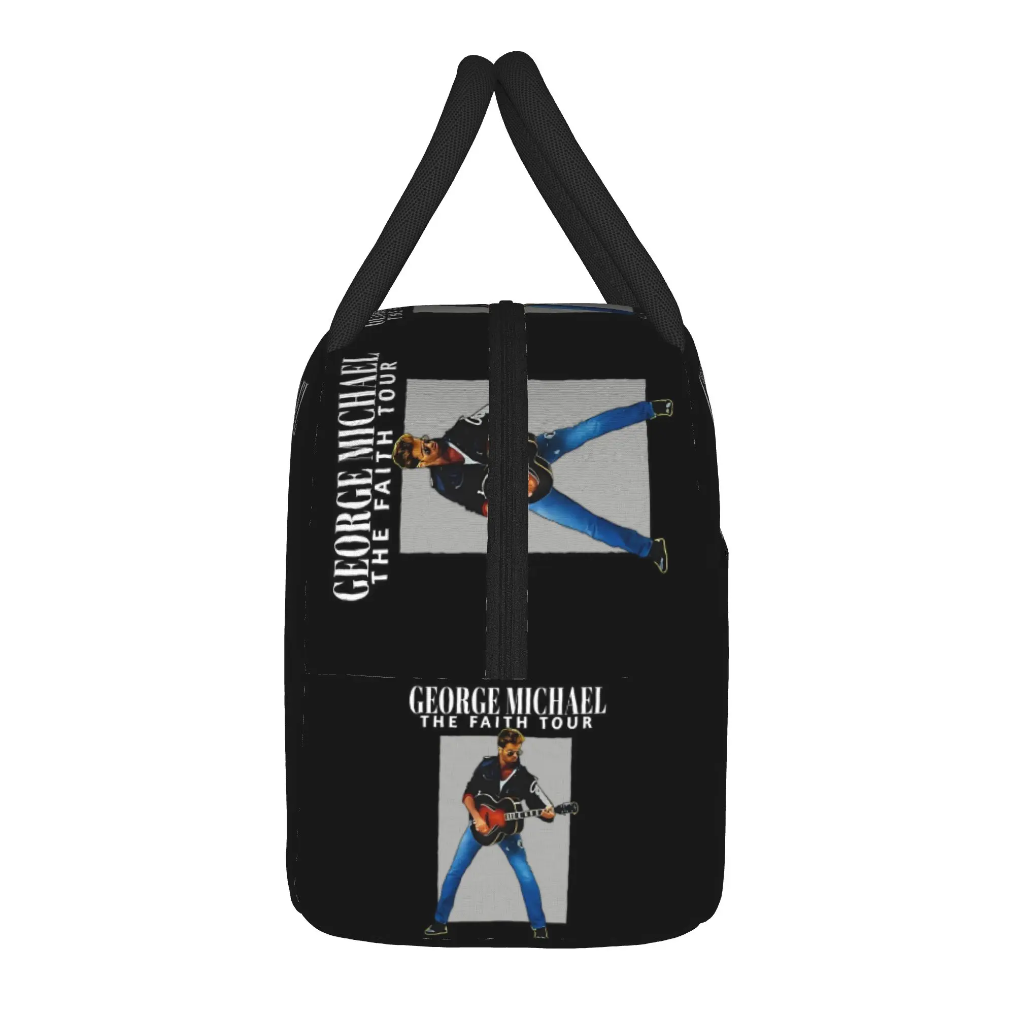 George Michael British Singer Lunch Bag Outdoor Picnic Lunch Box For Child Aesthetic Thermal Lunch Bags Waterproof Cooler Bag