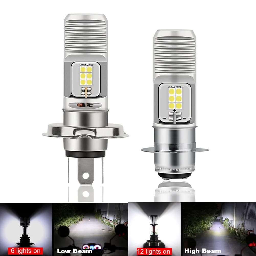 HOT Motorcycle Light PROJECTOR 1200LM Plug & Play 12V T19 12VDC White 2525W BULB HEADLIGHT Headlight P15D-25-1