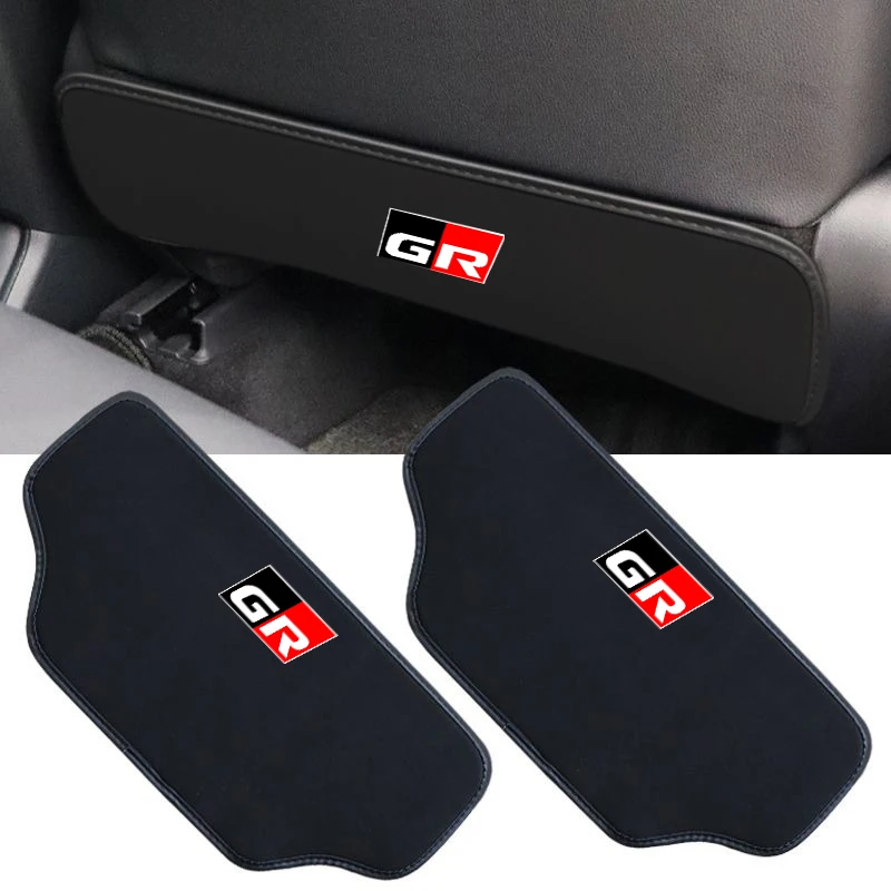 1 unidad de protector de respaldo de coche, alfombrilla antipatadas para asiento trasero, cojines para Toyota GR GR Gazoo Racing GR SPORT RAV4 Yaris, accesorios