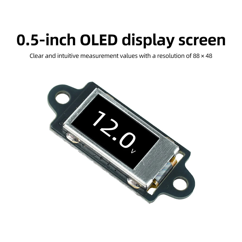DC 0-30V Ultra-Dünnes Mini-Digital-Voltmeter 0,5-Zoll-OLED-Display Spannungsmesser Spannungsanzeigefeld mit Bildschirm-Schutzrahmen – Detail 8