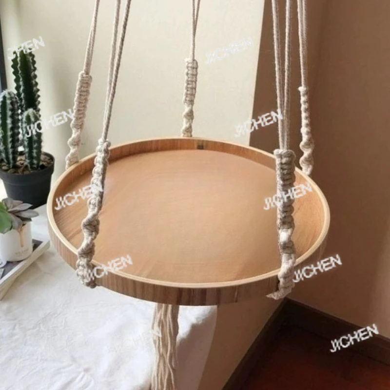 

Современная подставка для цветочного горшка, скандинавская деревянная внутренняя опора для растений, декоративные полки, подвесная полка для цветов, аксессуары для гостиной