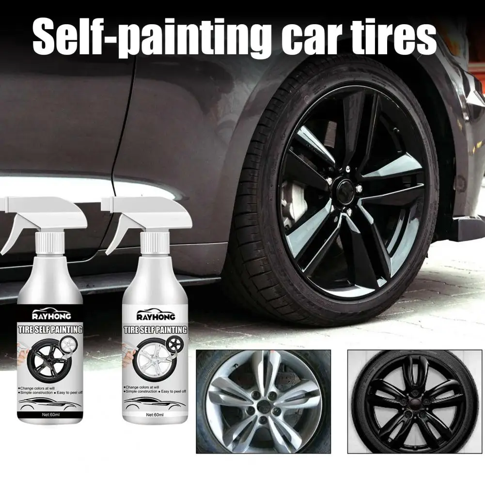 

Practical Eco-friendly Anti-rust Matte Prismatic Wheel Paint Good Effect Black/White Auto Wheel Spray Film Auto Supplies