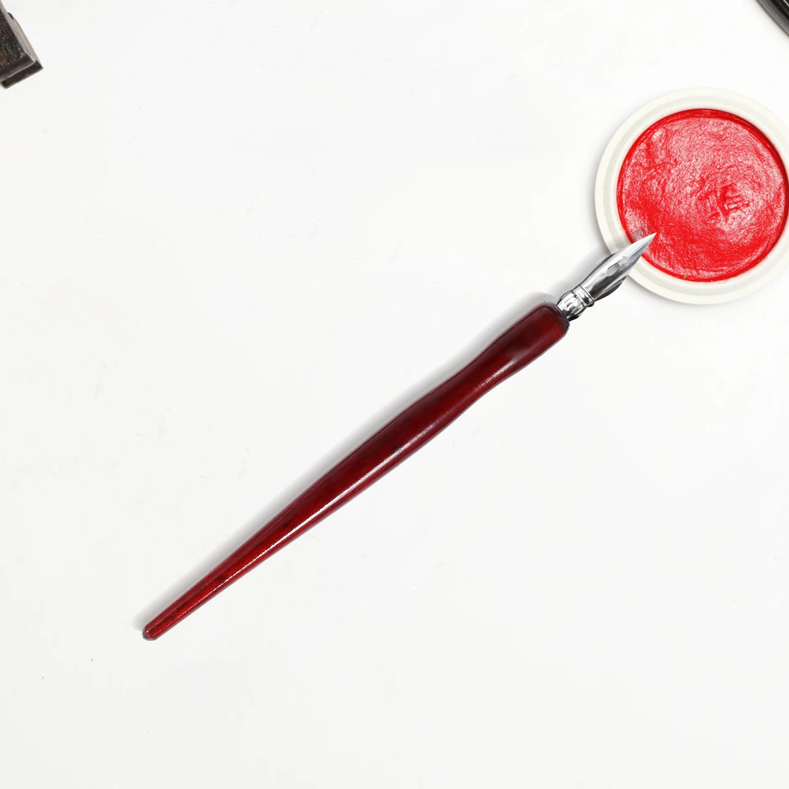 

5pcs Wooden Calligraphy Pen Holder Dip Pen Nib Holder For Drawing Painting Writing Comfortable Grip Nib Handles Art Supplies