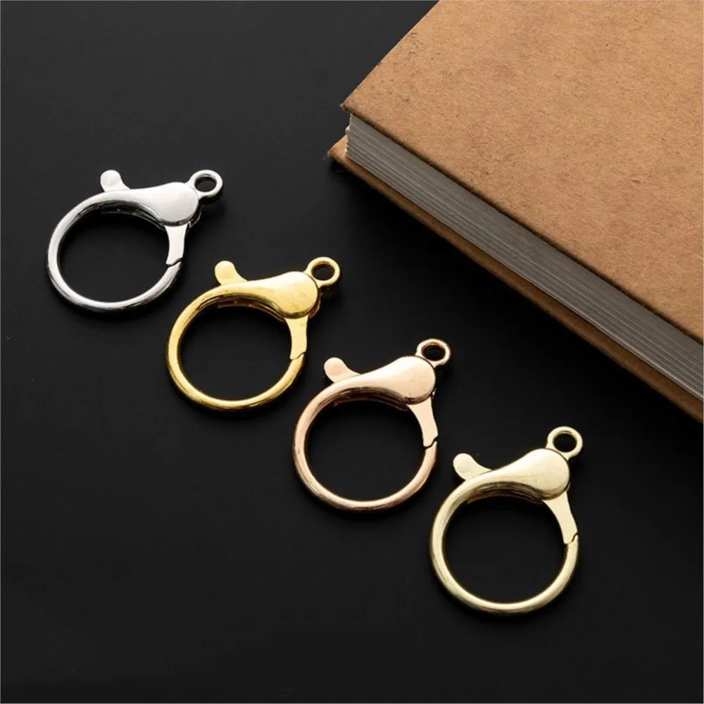 10pcs 25x35mm Round Trigger Lobster Claw Clasp Large Connector Clips Hooks for Bracelet Necklace Jewelry Craft Bag Making Supply