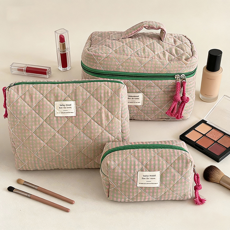  Airfriend Makeup Bag Pink Cosmetic Girl'S Toiletry Soft Makeup Cute Cosmetic Bag Toiletry Organizer Women'S Travel Cosmetic Bag 