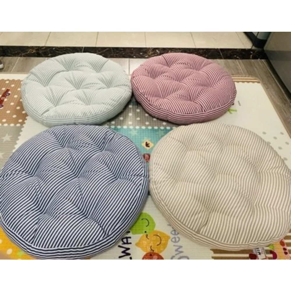 Coussin de sol rond en coton et lin épais, confortable et moelleux, idéal pour la méditation, le yoga, le tatami, les enfants, le balcon, ou comme pouf.
