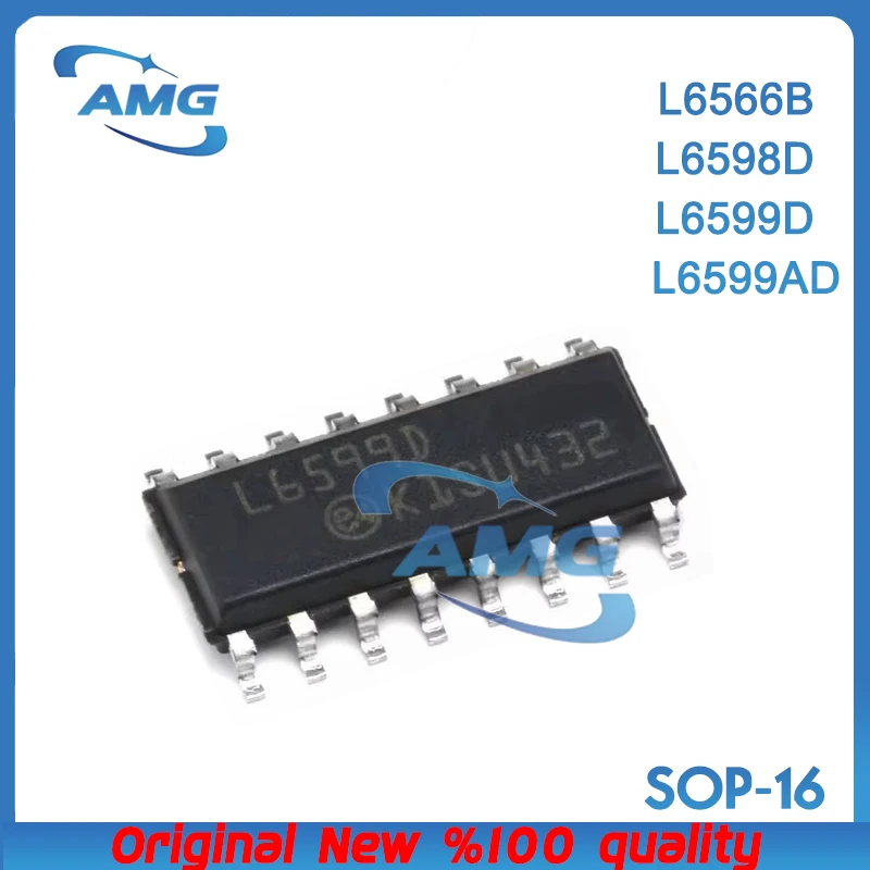 10PCS L6566B L6598D L6599AD L6599D L6566 L6598 L6599 Package SOP-16 power management chip IC
