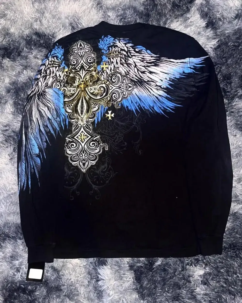 Modische männer Neue Herbst Skeleton Flügel Gedruckt Bequeme Weiche Langarm T-shirt Outdoor Street Style Top – Detail 17