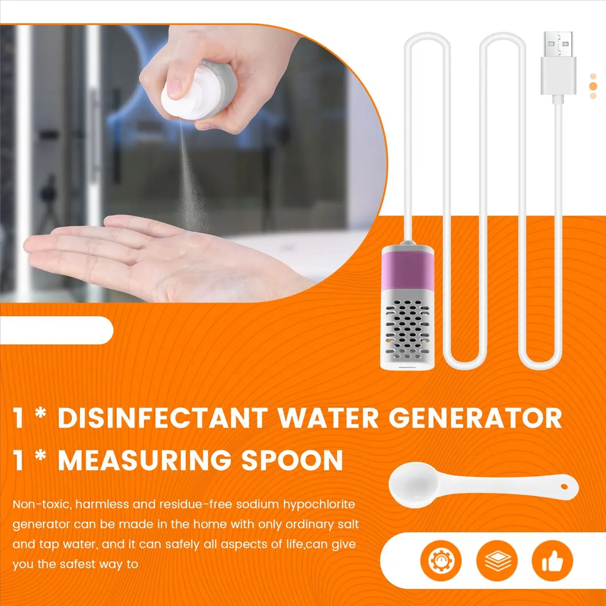 ABGN Electric Hypochlorous Acid Water Maker Sodium Hypochlorite Ionizer Generator Machine Sodium Hypochlorous Acid Generator