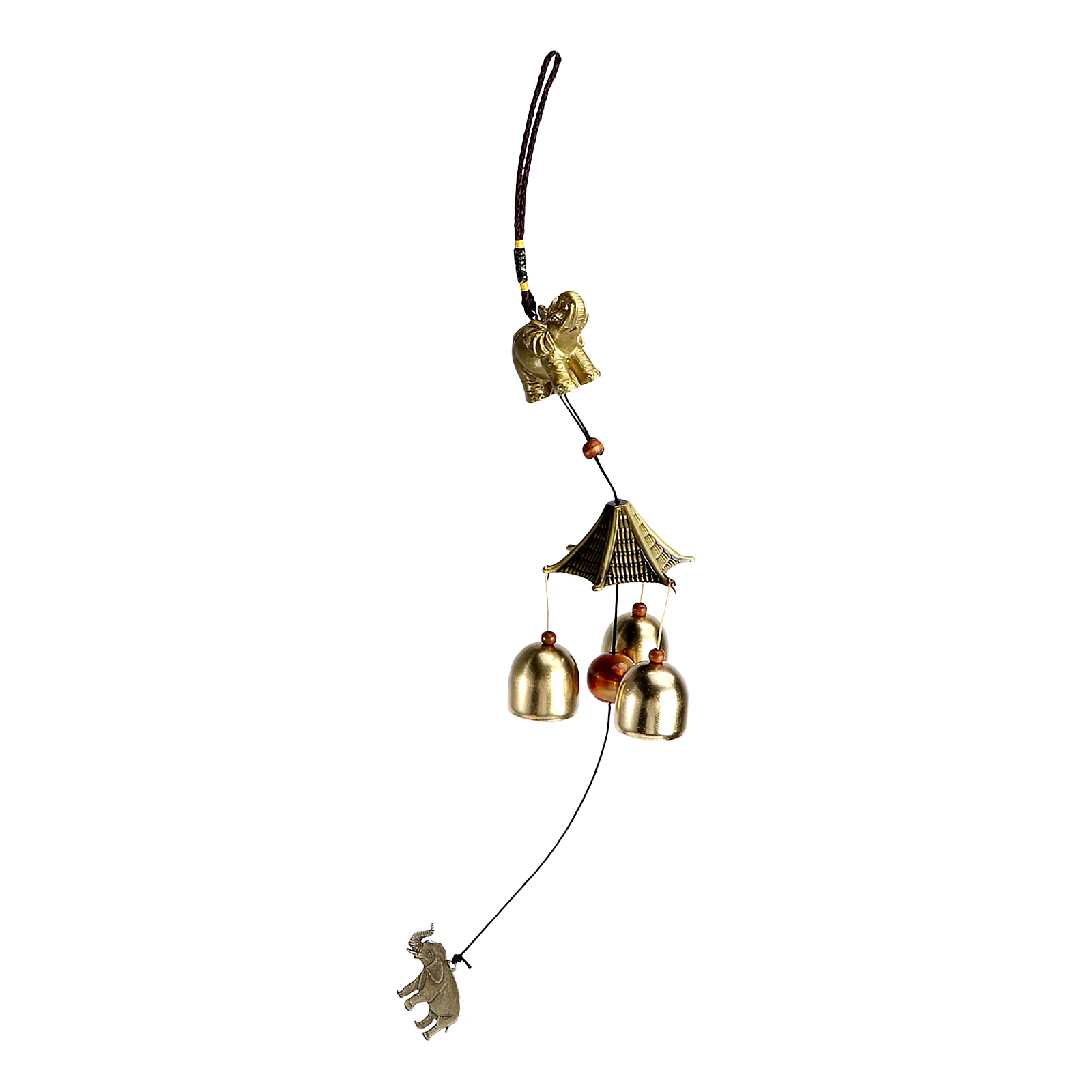 

Feng Shui Chinese Metal Wind Bell Symbol Good Fortune Health Life Smoothness Suitable Anywhere Vintage Pendant