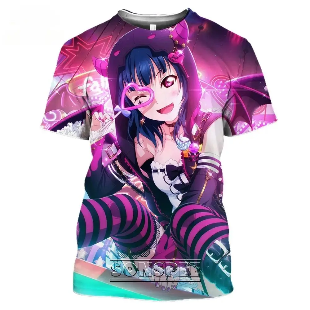 Live Anime Vibe! Harajuku Casual Short Sleeve T-Shirt for Men Women, 3D Printed Japanese Casual Tee, Fitness Sports Top