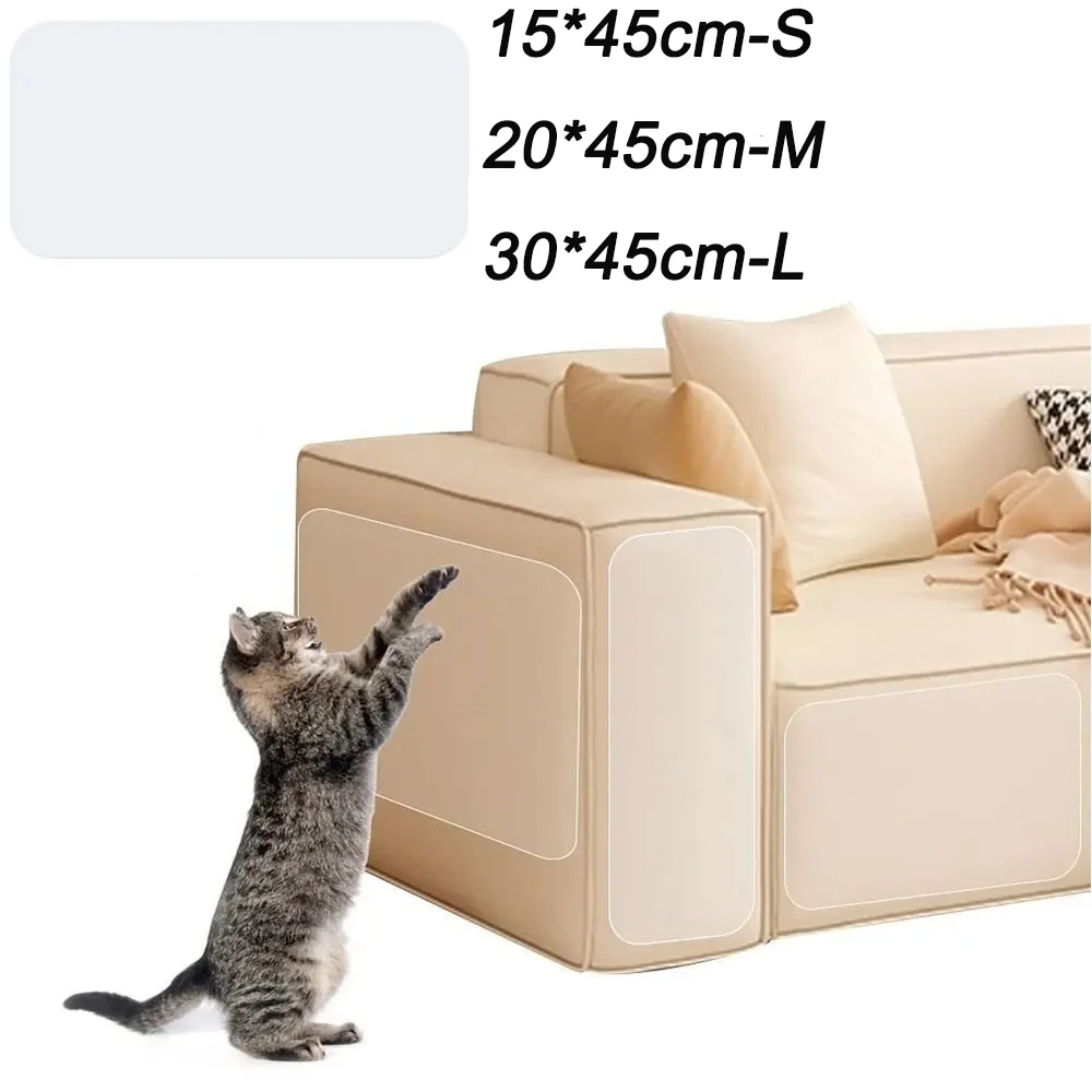 PVC Transparent Anti-cat Scratching Stickers Double-Sided Anti-cat Scratch Mat Durable Sofa Furniture Protection Sticker 1pc
