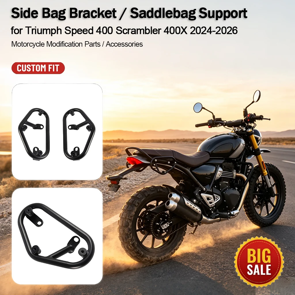 Saddlebag Side Rack Mount Bracket for Triumph Speed 400 Scrambler 400X 2024-2026, Motorcycle Side Bag Mod Parts