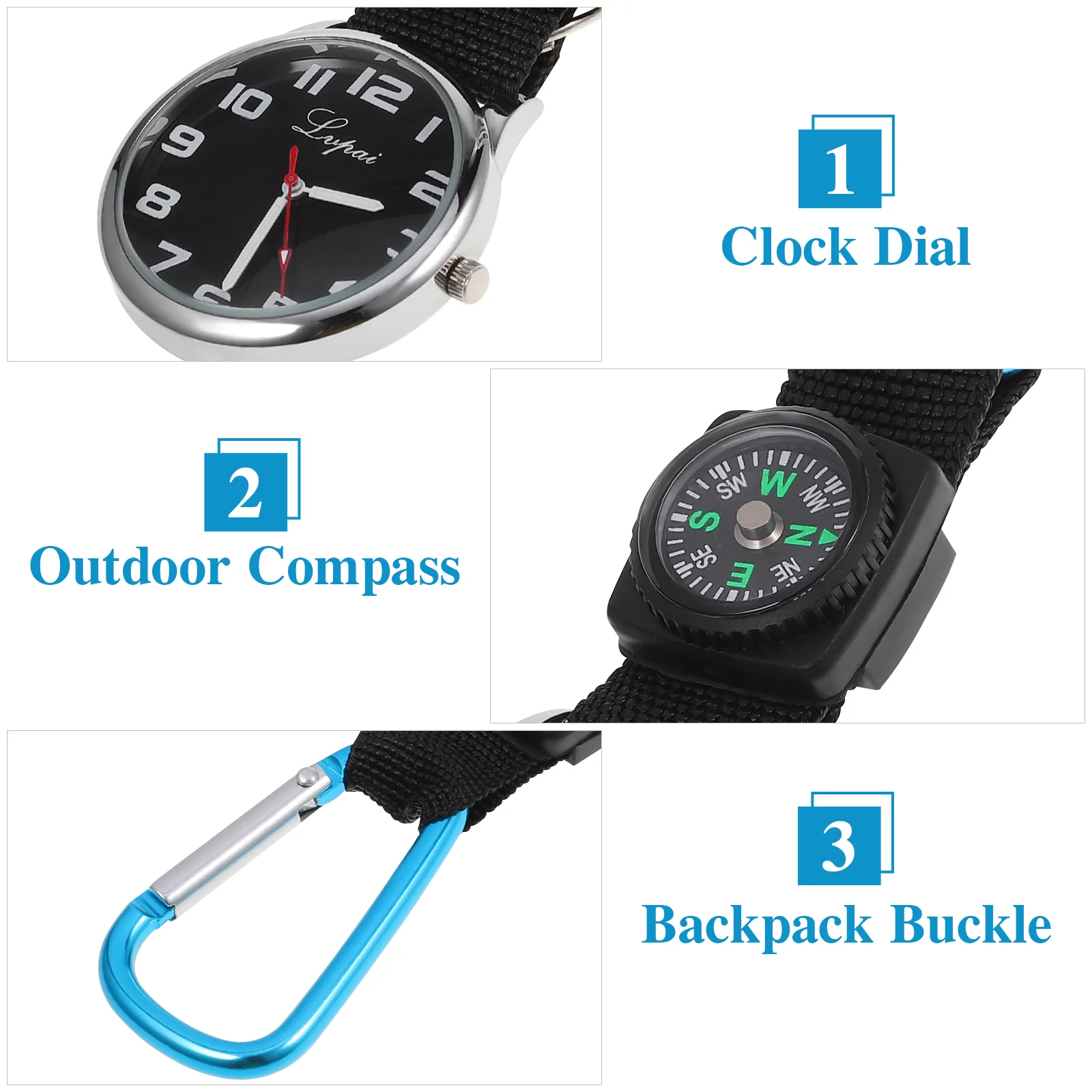 Clip-on Watch Fashion Ladies Watches Dual-Use Minimalist Mountaineering Nurse Digital