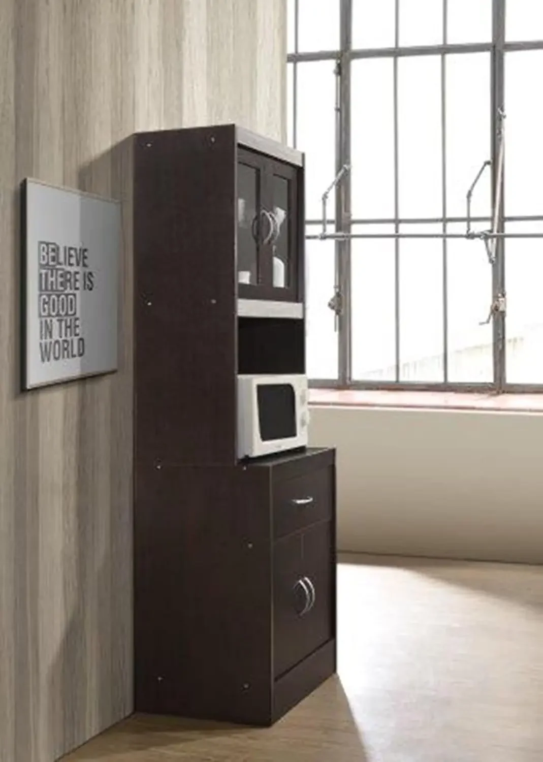 CHOCO Kitchen Cabinet, Chocolate Grey