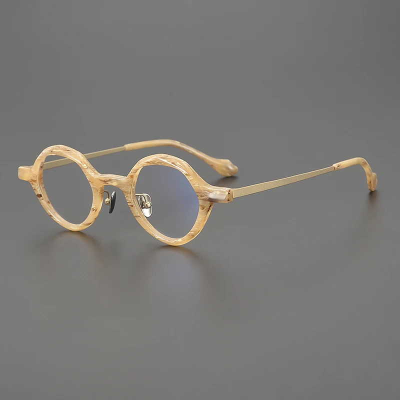 

2025 new Handmade plate glasses frame limited small height degree men's and women's retro full frame