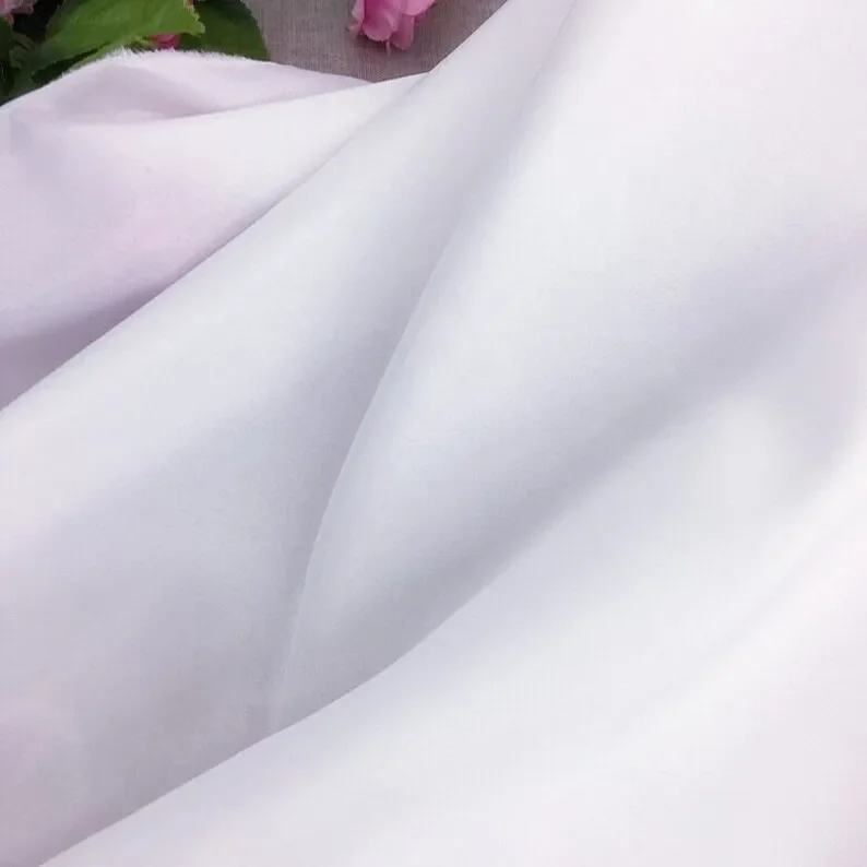 10 Colors High quality soft Lining fabric Ivory Polyester fabric For Girl Dress, Wedding Background, Wedding  ,  59
