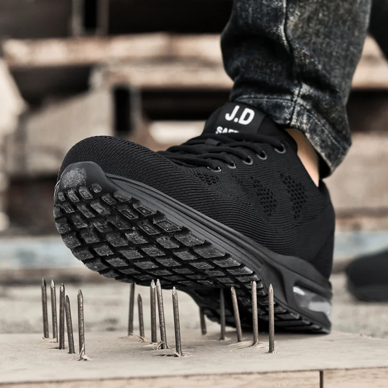 أحذية رياضية للتدريب القتالي للرجال في الهواء الطلق، أحذية أمان للعمل قابلة للتنفس مع غطاء صلب لأصبع القدم مضاد للصدمات ومضاد للثقب #3