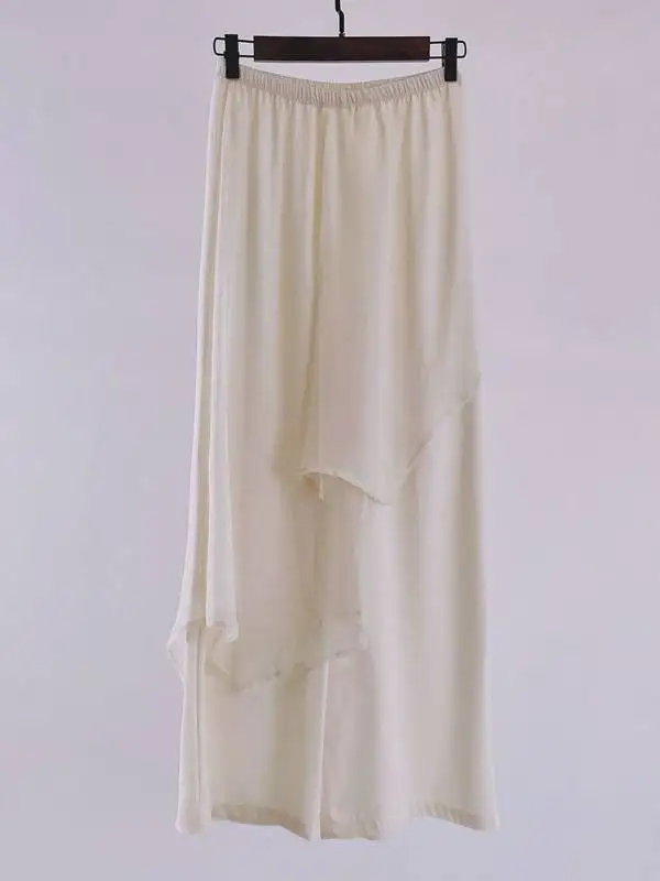 

plus Size Wide Leg Pants Skirt Combo Fake Two-Piece Lightweight Summer Dance Practice Classical Dance Women's Style High Wais...