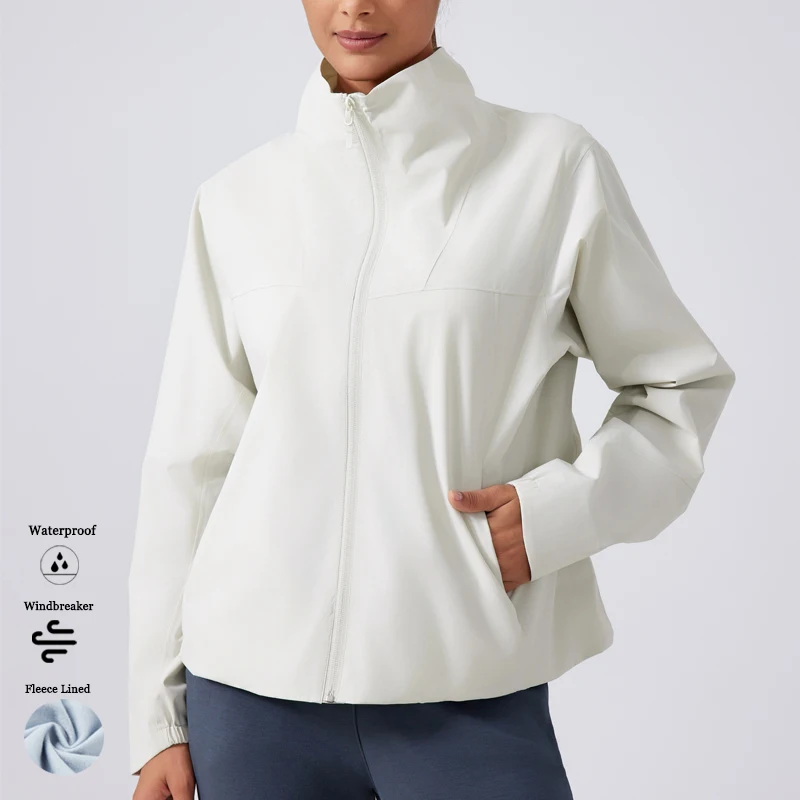 VITALINOVO Women's Lightweight Softshell Jacket Fleece Lined Windbreaker Waterproof Warm Jacket for Running Golf Hiking Ski Snow