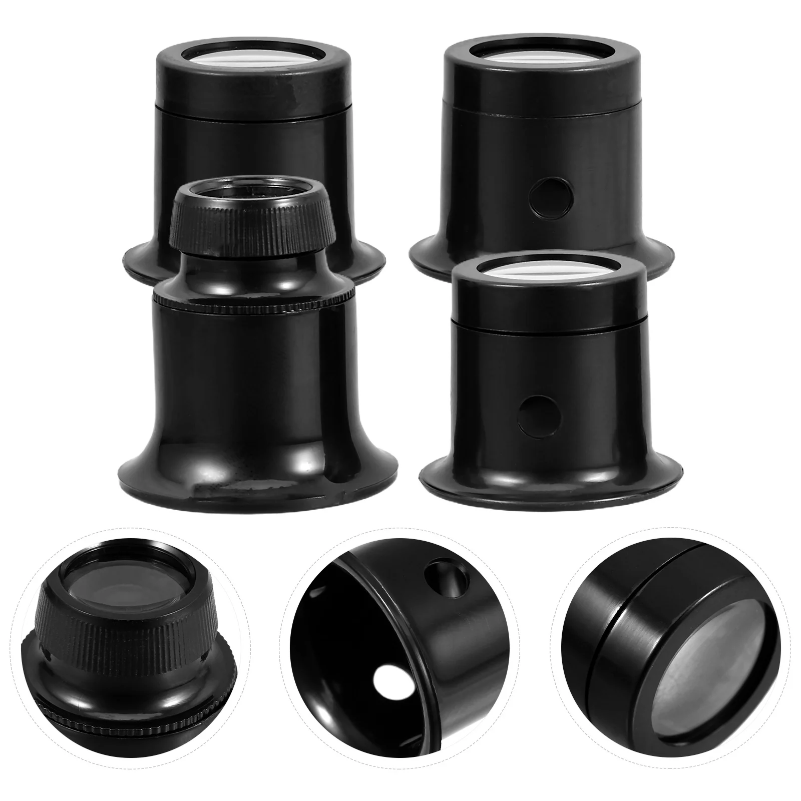 

4Pcs Watchmaker Loupe Clip-on Magnifier Lens Precision Watch Repair Jewelry Craft Tools Watch Loupe Eye Loops Magnifier