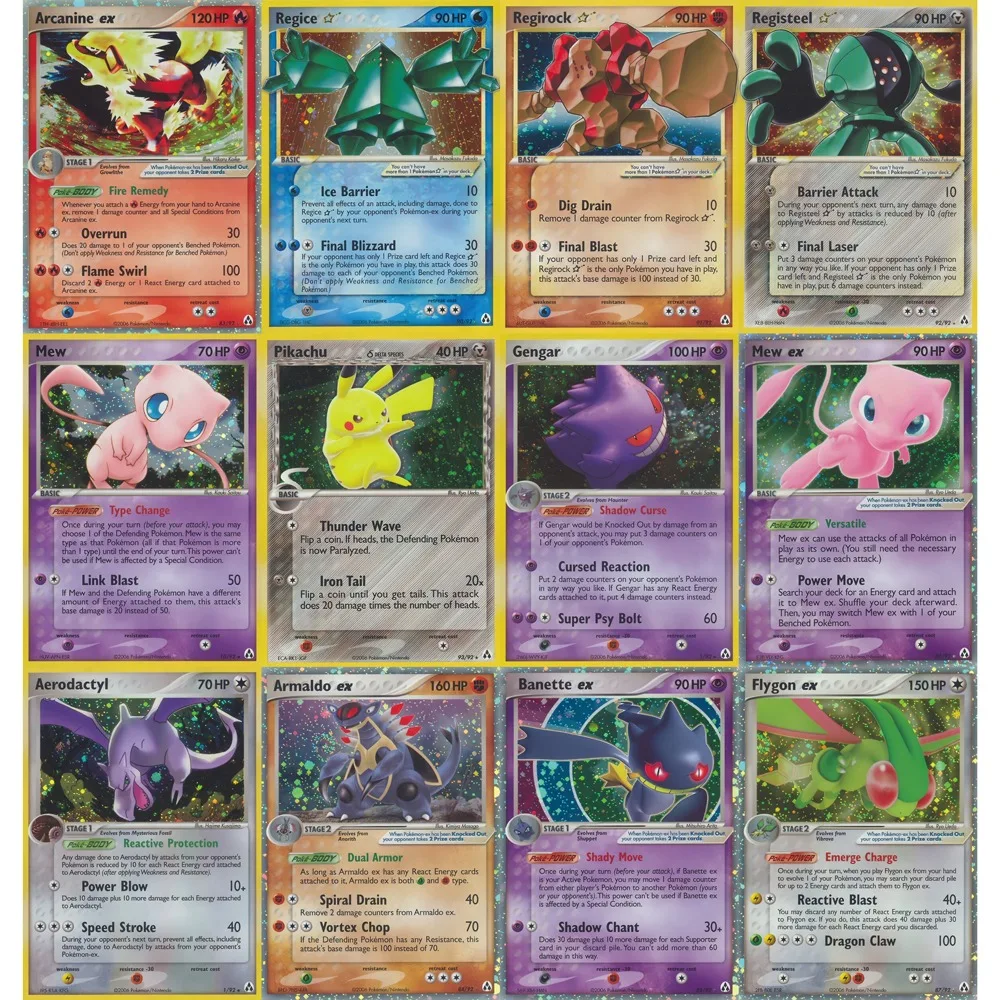 포트데미엘 포켓몬 카드 레전드 메이커 세트 EX 홀로 레어 레지스텔 레지록 겐가르 뮤 플라이곤 카드 포켓몬 PTCG 카드 선물